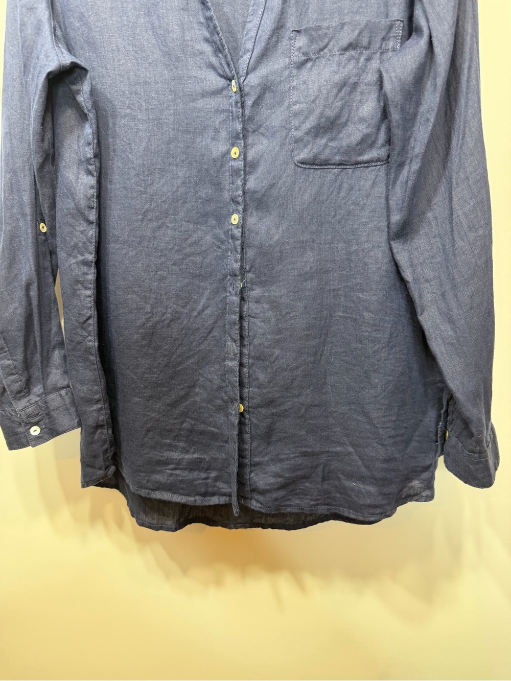 Sigrid Olsen 100% Linen Navy Blue M - Picture 5 of 12